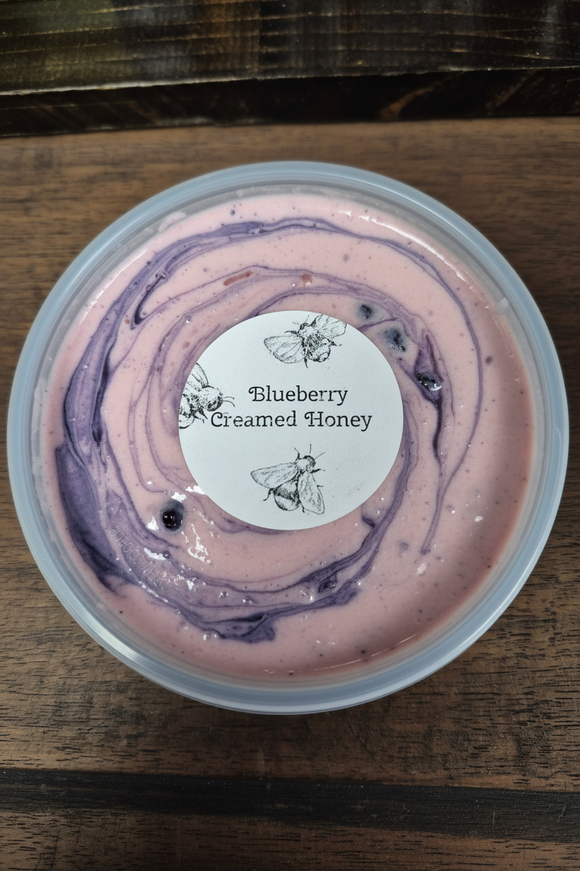 Blueberry Creamed Honey